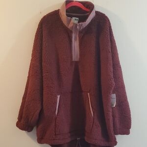 Cozy Burgundy Fleece Pullover